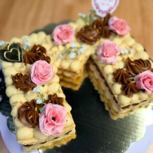 Heart-Shaped Mille-Feuille Celebration Cake