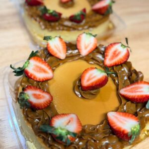 Strawberry Tres Leches Cake with Dulce de Leche