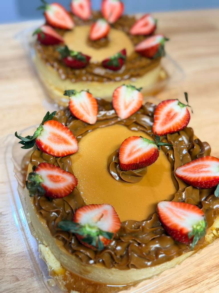 Strawberry Tres Leches Cake with Dulce de Leche
